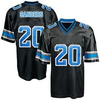 Authentic Barry Sanders Men's Detroit Lions Throwback Jersey - Black