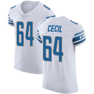 Elite Brad Cecil Men's Detroit Lions Vapor Untouchable Jersey - White