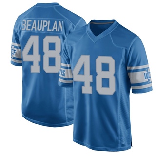 Game Abraham Beauplan Men's Detroit Lions Throwback Vapor Untouchable Jersey - Blue