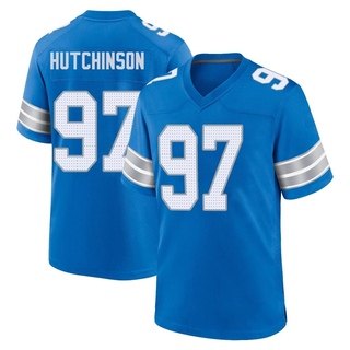 Game Aidan Hutchinson Men's Detroit Lions 2nd Jersey - Blue