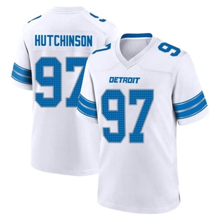 Game Aidan Hutchinson Men's Detroit Lions 2nd Jersey - White