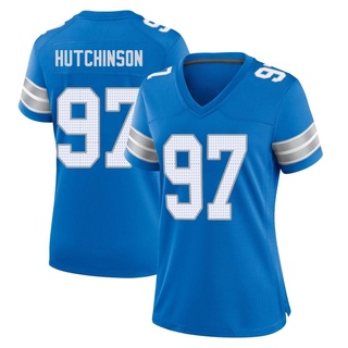 Game Aidan Hutchinson Women's Detroit Lions 2nd Jersey - Blue