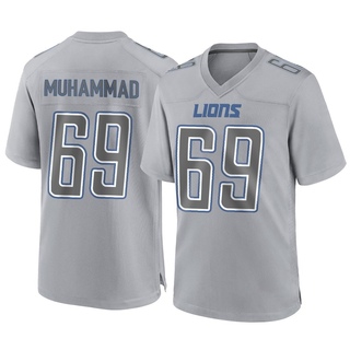 Game Al-Quadin Muhammad Youth Detroit Lions Atmosphere Fashion Jersey - Gray