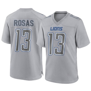 Game Aldrick Rosas Men's Detroit Lions Atmosphere Fashion Jersey - Gray