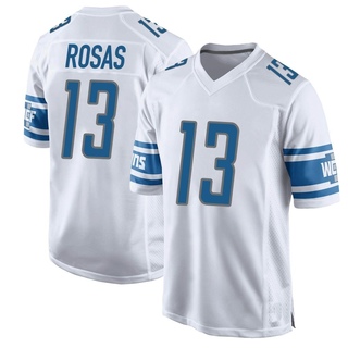 Game Aldrick Rosas Men's Detroit Lions Jersey - White