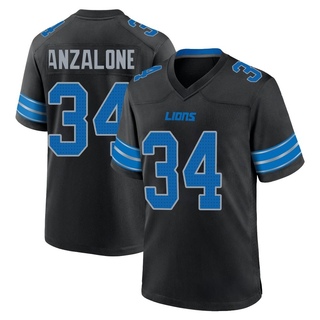 Game Alex Anzalone Men's Detroit Lions Alternate 2nd Jersey - Black