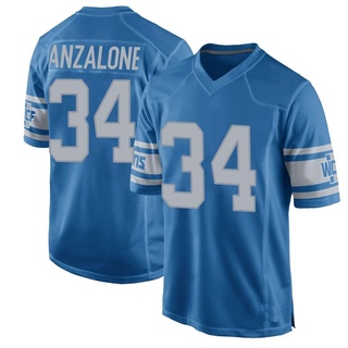 Game Alex Anzalone Men's Detroit Lions Throwback Vapor Untouchable Jersey - Blue