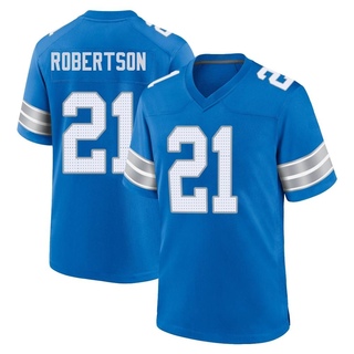 Game Amik Robertson Men's Detroit Lions 2nd Jersey - Blue