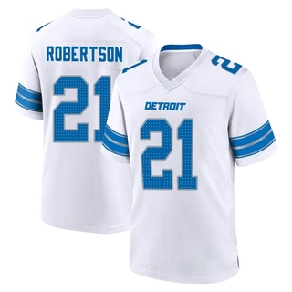 Game Amik Robertson Men's Detroit Lions 2nd Jersey - White