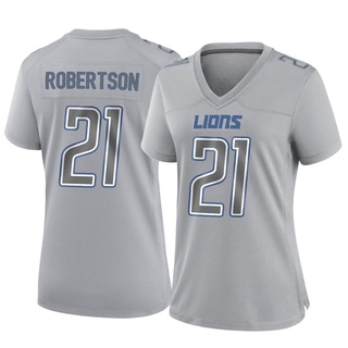 Game Amik Robertson Women's Detroit Lions Atmosphere Fashion Jersey - Gray