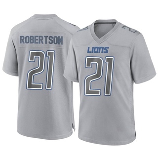 Game Amik Robertson Youth Detroit Lions Atmosphere Fashion Jersey - Gray