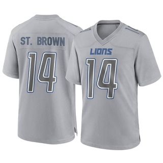 Game Amon-Ra St. Brown Men's Detroit Lions Atmosphere Fashion Jersey - Gray