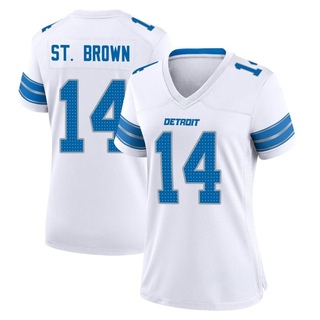 Game Amon-Ra St. Brown Women's Detroit Lions 2nd Jersey - White