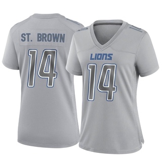 Game Amon-Ra St. Brown Women's Detroit Lions Atmosphere Fashion Jersey - Gray