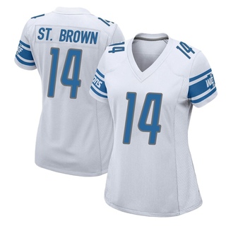 Game Amon-Ra St. Brown Women's Detroit Lions Jersey - White