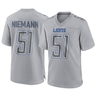 Game Ben Niemann Youth Detroit Lions Atmosphere Fashion Jersey - Gray