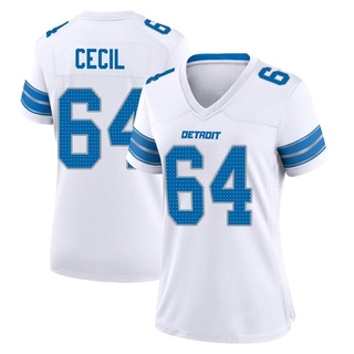 Game Brad Cecil Women's Detroit Lions 2nd Jersey - White