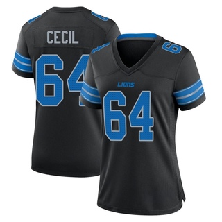 Game Brad Cecil Women's Detroit Lions Alternate 2nd Jersey - Black