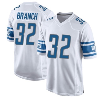 Game Brian Branch Men's Detroit Lions Jersey - White