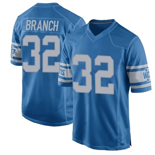 Game Brian Branch Youth Detroit Lions Throwback Vapor Untouchable Jersey - Blue