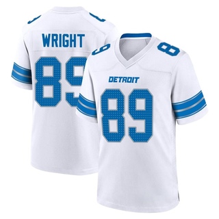 Game Brock Wright Men's Detroit Lions 2nd Jersey - White