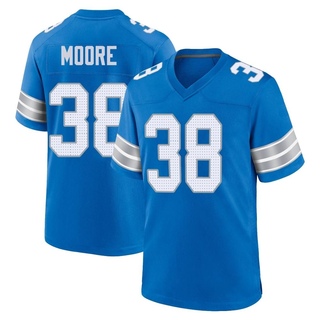 Game C.J. Moore Men's Detroit Lions 2nd Jersey - Blue