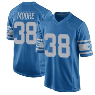 Game C.J. Moore Men's Detroit Lions Throwback Vapor Untouchable Jersey - Blue