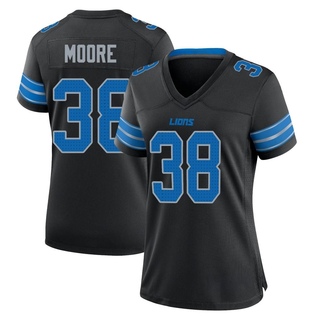 Game C.J. Moore Women's Detroit Lions Alternate 2nd Jersey - Black