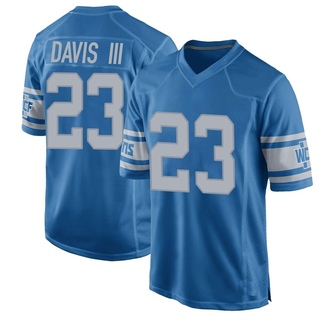 Game Carlton Davis III Men's Detroit Lions Throwback Vapor Untouchable Jersey - Blue