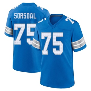 Game Colby Sorsdal Men's Detroit Lions 2nd Jersey - Blue