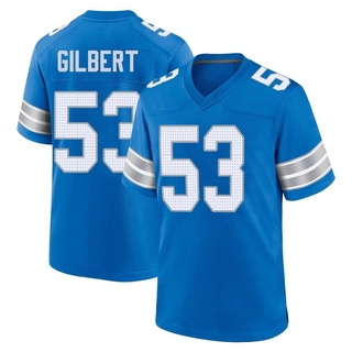 Game DaRon Gilbert Men's Detroit Lions 2nd Jersey - Blue