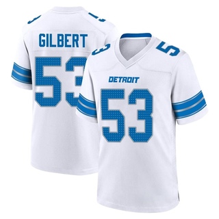 Game DaRon Gilbert Men's Detroit Lions 2nd Jersey - White