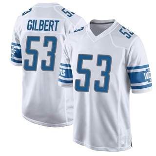 Game DaRon Gilbert Men's Detroit Lions Jersey - White