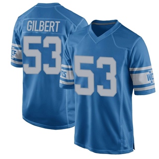 Game DaRon Gilbert Men's Detroit Lions Throwback Vapor Untouchable Jersey - Blue