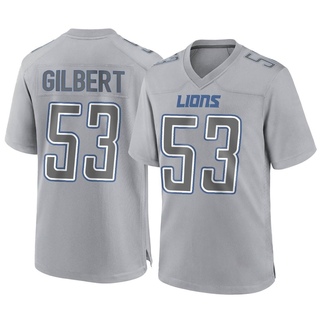 Game DaRon Gilbert Youth Detroit Lions Atmosphere Fashion Jersey - Gray