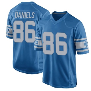 Game Darrell Daniels Men's Detroit Lions Throwback Vapor Untouchable Jersey - Blue