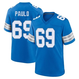 Game Darrin Paulo Men's Detroit Lions 2nd Jersey - Blue