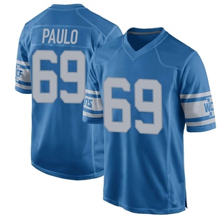 Game Darrin Paulo Youth Detroit Lions Throwback Vapor Untouchable Jersey - Blue