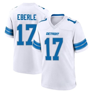 Game Dominik Eberle Men's Detroit Lions 2nd Jersey - White