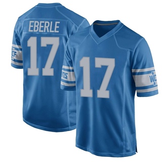 Game Dominik Eberle Men's Detroit Lions Throwback Vapor Untouchable Jersey - Blue