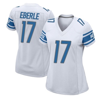 Game Dominik Eberle Women's Detroit Lions Jersey - White