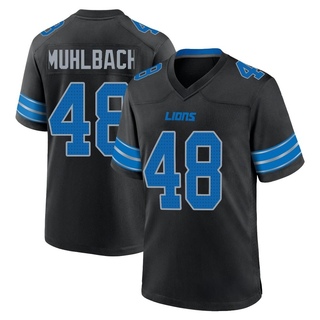 Game Don Muhlbach Men's Detroit Lions Alternate 2nd Jersey - Black