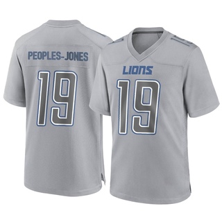 Game Donovan Peoples-Jones Men's Detroit Lions Atmosphere Fashion Jersey - Gray