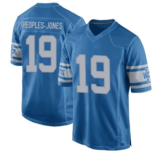 Game Donovan Peoples-Jones Men's Detroit Lions Throwback Vapor Untouchable Jersey - Blue