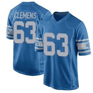 Game Duke Clemens Men's Detroit Lions Throwback Vapor Untouchable Jersey - Blue