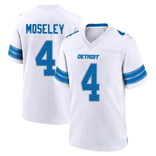 Game Emmanuel Moseley Men's Detroit Lions 2nd Jersey - White