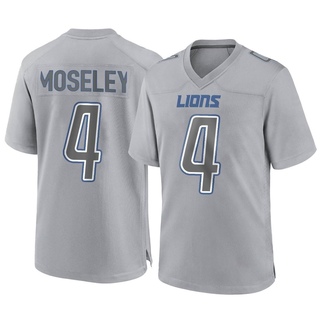 Game Emmanuel Moseley Men's Detroit Lions Atmosphere Fashion Jersey - Gray