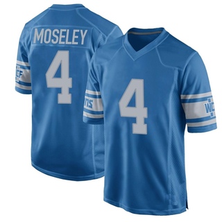 Game Emmanuel Moseley Men's Detroit Lions Throwback Vapor Untouchable Jersey - Blue