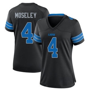 Game Emmanuel Moseley Women's Detroit Lions Alternate 2nd Jersey - Black