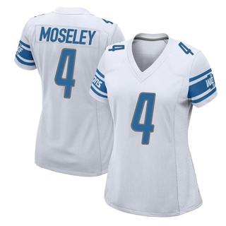 Game Emmanuel Moseley Women's Detroit Lions Jersey - White